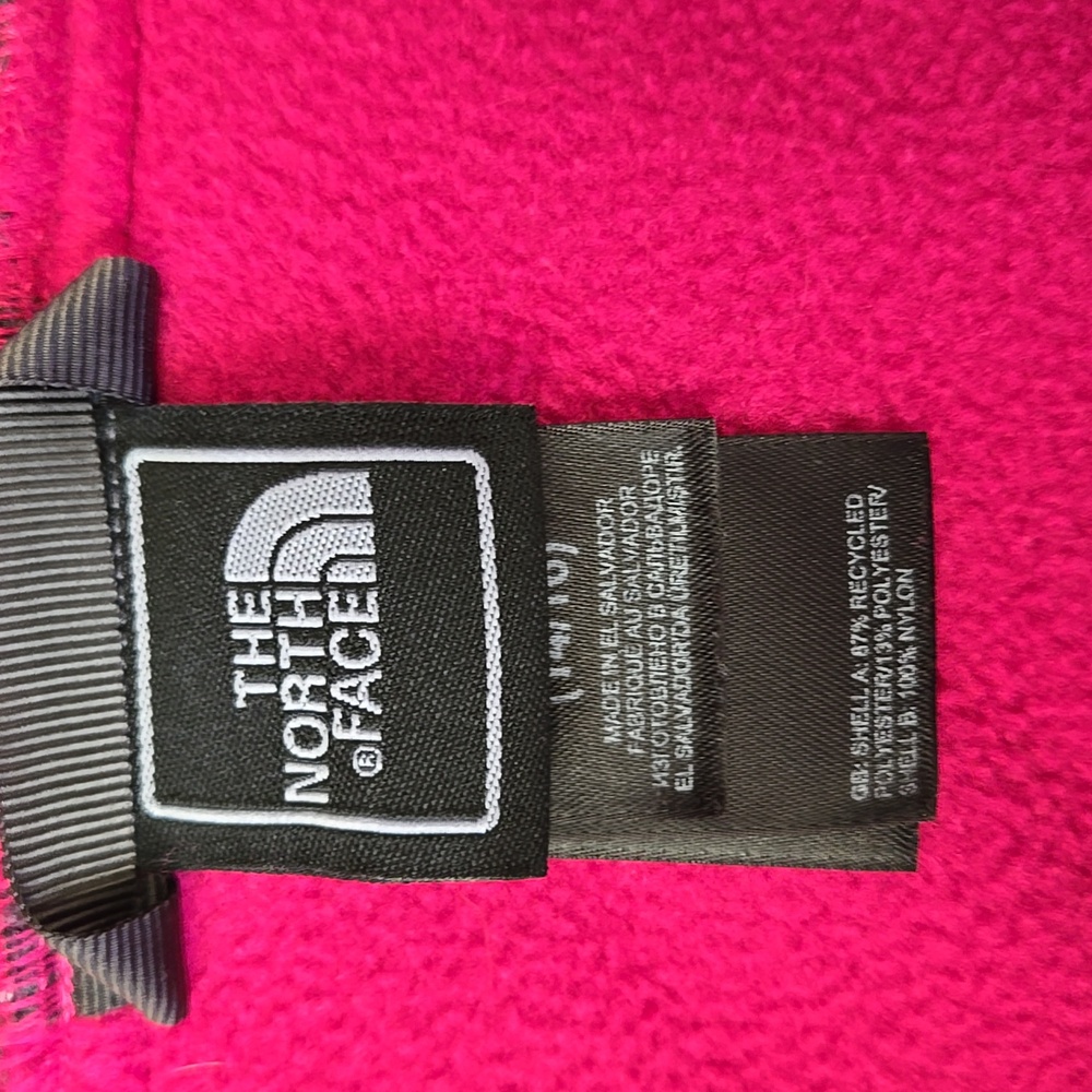 The North Face Pink/Grey Denali Fleece Jacket, Girls Large - Picture 2 of 14